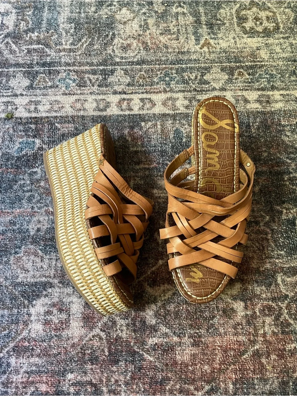 🐊Sam Edelman Devon wedge sandals women’s size 8.5🐊